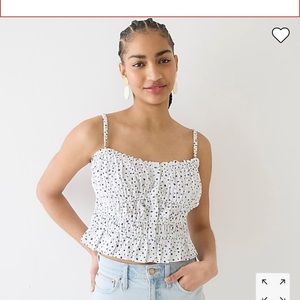 Cinched-Waist Cotton Top